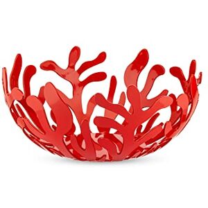 Alessi ESI01 / 21 Mediterraneo Fruit Holder in Stainless Steel Colored with Epoxy Resin, Red, 21 cm Alessi ESI01 / 21 Mediterraneo Fruit Holder in Stainless Steel Colored with Epoxy Resin, Red, 21 cm