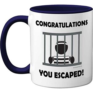 Stuff4 Leaving Gifts for Men or Women Congratulations You Escaped Retirement Mug Leaving Presents for Colleagues, Funny Gifts Men Women, New Job 11oz Ceramic Premium Navy Blue Mugs Stuff4 Leaving Gifts for Men or Women Congratulations You Escaped Retirement Mug Leaving Presents for Colleagues, Funny Gifts Men Women, New Job 11oz Ceramic Premium Navy Blue Mugs
