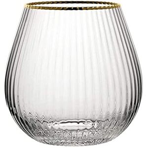 Utopia , Hayworth Stemless Gin Glasses Gold Rim 22oz / 650ml, Pack of 6 Utopia , Hayworth Stemless Gin Glasses Gold Rim 22oz / 650ml, Pack of 6