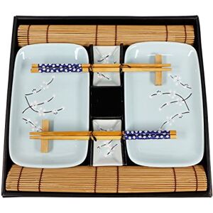 Brand - Exzact Sushi Plate Set - 10pcs - Porcelain - Elegant Design Brand - Exzact Sushi Plate Set - 10pcs - Porcelain - Elegant Design