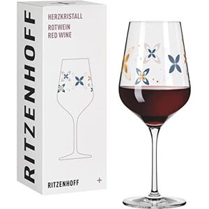 RITZENHOFF 3001009 Red Wine Glass 500 ml Series Heart Crystal No. 9 Glass with Flower Motif in Rose Gold Made in Germany RITZENHOFF 3001009 Red Wine Glass 500 ml Series Heart Crystal No. 9 Glass with Flower Motif in Rose Gold Made in Germany