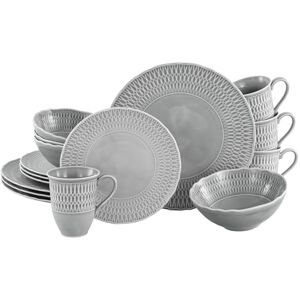 Creatable , 33088, Sofia Series, 16-Piece Geschirrset für 4 Personen, Kombiservice aus Porzellan, Spülmaschinen- und Mikrowellengeeignet, Made in Europe Creatable , 33088, Sofia Series, 16-Piece Geschirrset für 4 Personen, Kombiservice aus Porzellan, Spülmaschinen- und Mikrowellengeeignet, Made in Europe