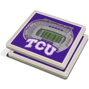 YouTheFan NCAA TCU Horned Frogs 3D StadiumViews Coasters, 4" x 4 YouTheFan NCAA TCU Horned Frogs 3D StadiumViews Coasters, 4" x 4