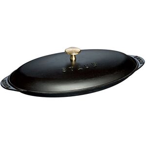 STAUB Cast Iron Fish Pan - 31cm Black - Cookware STAUB Cast Iron Fish Pan - 31cm Black - Cookware