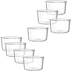 LEONARDO HOME VETRO Bowl Set • 8 Pieces • Heat Resistant • for Oven and Microwave • for Desserts or Small Cakes • Versatile • Timeless Design • Height 5.5 cm • Clear • 057175 LEONARDO HOME VETRO Bowl Set • 8 Pieces • Heat Resistant • for Oven and Microwave • for Desserts or Small Cakes • Versatile • Timeless Design • Height 5.5 cm • Clear • 057175