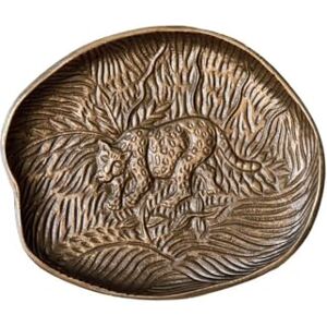 Artesa Artesà Oval Serving Platter, Rustic Embossed Metal Plate with Leopard Design, 24 x 21cm Artesa Artesà Oval Serving Platter, Rustic Embossed Metal Plate with Leopard Design, 24 x 21cm