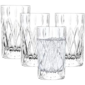 Schott Zwiesel Drinking Glasses Age (Set of 4), Modern Drinking Glass with Relief, Dishwasher-Safe Crystal Glasses (Art. no. 124300) Schott Zwiesel Drinking Glasses Age (Set of 4), Modern Drinking Glass with Relief, Dishwasher-Safe Crystal Glasses (Art. no. 124300)