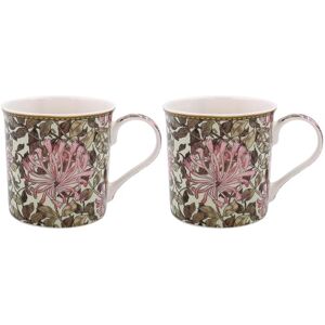 Lesser & Pavey Set of 2 British Designed Coffee Mug Ceramic Coffee Mugs for Home or Work Large Mugs for Hot Drinks Honeysuckle Tea and Coffee Cups William Morris Lesser & Pavey Set of 2 British Designed Coffee Mug Ceramic Coffee Mugs for Home or Work Large Mugs for Hot Drinks Honeysuckle Tea and Coffee Cups William Morris