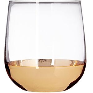 Premier Housewares Horizon Glass Tumblers, Gold, 9 x 9 x 10 cm, Set of 4 Premier Housewares Horizon Glass Tumblers, Gold, 9 x 9 x 10 cm, Set of 4