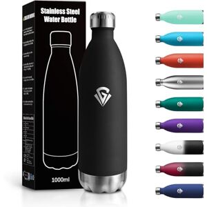 JAPORIA 1L Stainless Steel Water Bottle, Double Walled, Leak-Proof, BPA-Free, Reusable Thermal Bottle, Ideal for Adults, School, Office, Sports, Hiking, Travel, Camping JAPORIA 1L Stainless Steel Water Bottle, Double Walled, Leak-Proof, BPA-Free, Reusable Thermal Bottle, Ideal for Adults, School, Office, Sports, Hiking, Travel, Camping