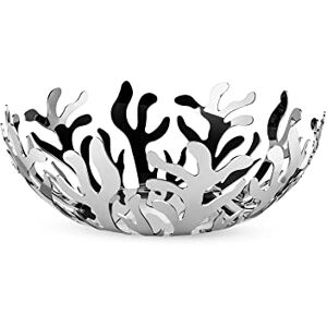 Alessi ESI01 / 29 Mediterraneo Fruit Holder in Stainless Steel Colored with Silver Epoxy Resin, Silver, 29 cm Alessi ESI01 / 29 Mediterraneo Fruit Holder in Stainless Steel Colored with Silver Epoxy Resin, Silver, 29 cm