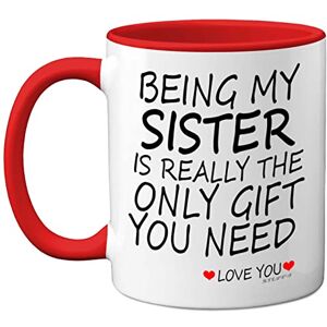 Stuff4 Being My Sister Mug Sister Gifts from Brother Perfect for Birthday, Christmas Day, Birthday Gifts, 11oz Ceramic Dishwasher Safe Red Coffee Mugs Made in The UK Stuff4 Being My Sister Mug Sister Gifts from Brother Perfect for Birthday, Christmas Day, Birthday Gifts, 11oz Ceramic Dishwasher Safe Red Coffee Mugs Made in The UK