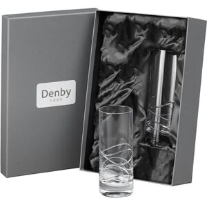 Denby Aurora Crystal Large Tumbler Glasses Set of 2-370ml Highball, Lead-Free, Hand Blown, Hand Cut Design Juice, Water Glass Dishwasher Safe Tall Cocktail Glasses with Gift Box Denby Aurora Crystal Large Tumbler Glasses Set of 2-370ml Highball, Lead-Free, Hand Blown, Hand Cut Design Juice, Water Glass Dishwasher Safe Tall Cocktail Glasses with Gift Box