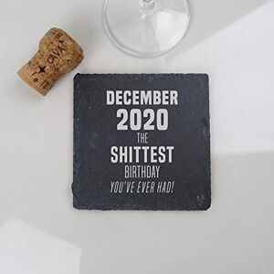 eBuyGB Gift Present December 2020 Lockdown Coaster, Slate Square Drinks Mat, The Shittest Birthday You've Ever Had, Funny Quarantined eBuyGB Gift Present December 2020 Lockdown Coaster, Slate Square Drinks Mat, The Shittest Birthday You've Ever Had, Funny Quarantined