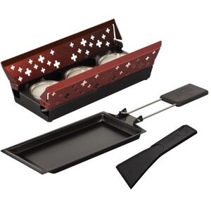 Kuhn Rikon Mini Raclette Set for 1 to 2 People, Candle Light Tabletop Raclette Grill with Non-Stick Pan, Ergonomic Handle, 3 Candles and Non-Stick Raclette Scraper, Red Kuhn Rikon Mini Raclette Set for 1 to 2 People, Candle Light Tabletop Raclette Grill with Non-Stick Pan, Ergonomic Handle, 3 Candles and Non-Stick Raclette Scraper, Red