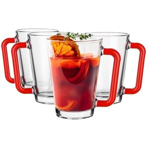 Glasmark KROSNO 1992 Glasmark KROSNO 250 ml Set of 4 Glasses Set Glass Cups Drinking Glasses Glass with Handle Coloured Ear Drinking Glass Cup Cup with Horn Dishwasher Safe Glasmark KROSNO 1992 Glasmark KROSNO 250 ml Set of 4 Glasses Set Glass Cups Drinking Glasses Glass with Handle Coloured Ear Drinking Glass Cup Cup with Horn Dishwasher Safe