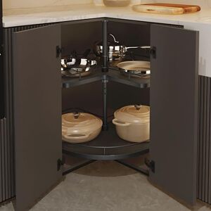 Menage Confort 270° rotating trays with melamine base- Steel Anthracite/Melamine Anthracite Menage Confort 270° rotating trays with melamine base- Steel Anthracite/Melamine Anthracite