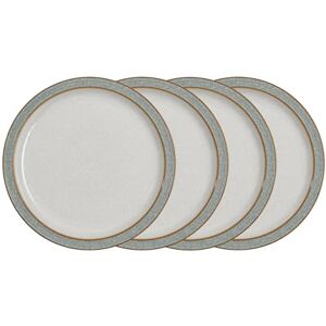Denby Elements Medium Light Grey Plates Set of 4 Dishwasher Microwave Safe Crockery 22cm Pale Grey, White Ceramic Stoneware Tableware Chip & Crack Resistant Lunch Plates Denby Elements Medium Light Grey Plates Set of 4 Dishwasher Microwave Safe Crockery 22cm Pale Grey, White Ceramic Stoneware Tableware Chip & Crack Resistant Lunch Plates