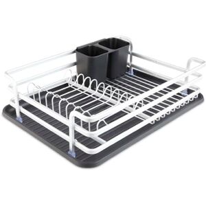 Tower Aluminium Dishrack with Removable Cutlery Holder, Removable Rack & Drip-Tray, Stainless Steel, T814006BLK Tower Aluminium Dishrack with Removable Cutlery Holder, Removable Rack & Drip-Tray, Stainless Steel, T814006BLK
