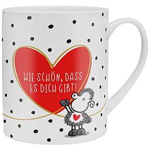 Sheepworld XL Mug Schön, DASS ES Dich gibt Large Porcelain Mug Jumbo Mug 60 cl Mug with Saying Gift, Boyfriend, Girlfriend 46219, Red Sheepworld XL Mug Schön, DASS ES Dich gibt Large Porcelain Mug Jumbo Mug 60 cl Mug with Saying Gift, Boyfriend, Girlfriend 46219, Red