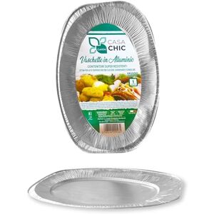 CasaChic Aluminium Container, Medium Tray, 1 Piece – Disposable Aluminium Serving Plate (43 x 28 x 3 cm) CasaChic Aluminium Container, Medium Tray, 1 Piece – Disposable Aluminium Serving Plate (43 x 28 x 3 cm)