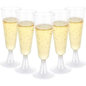 ASelected ASekected 50Pcs Plastic Champagne Flutes, 150 Ml Reusable Prosecco Glasses, Clear Crystal Wine Cocktail Cups for Parties, Weddings, Birthdays, Picnic,Cocktail, Dessert ASelected ASekected 50Pcs Plastic Champagne Flutes, 150 Ml Reusable Prosecco Glasses, Clear Crystal Wine Cocktail Cups for Parties, Weddings, Birthdays, Picnic,Cocktail, Dessert