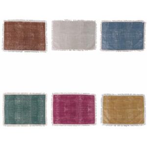 Tivoli Set of 6 Placemats with Fringes, Polycotton, 48 x 33 cm, Tuareg Tivoli Set of 6 Placemats with Fringes, Polycotton, 48 x 33 cm, Tuareg