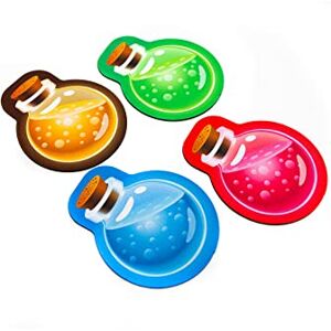 PLAYMATS Coasters Mug Potions Mana (Blue), Life (Red), Stamina (Green), Strength (Yellow) 4 Pieces PLAYMATS Coasters Mug Potions Mana (Blue), Life (Red), Stamina (Green), Strength (Yellow) 4 Pieces