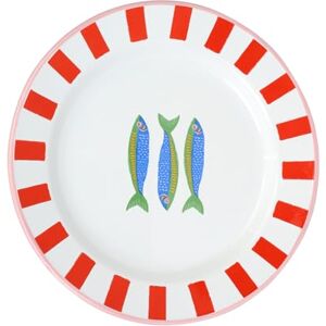 Talking Tables Bon Appetit Handmade Enamel Plate with Fish Design Durable, Side Dish Lightweight, Perfect for Outdoor Dining, Picnic, Camping, and Beach Summer Tableware Dishwasher Safe 20cm Talking Tables Bon Appetit Handmade Enamel Plate with Fish Design Durable, Side Dish Lightweight, Perfect for Outdoor Dining, Picnic, Camping, and Beach Summer Tableware Dishwasher Safe 20cm