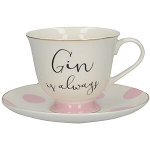 Creative Labs 5213684 Gin and Tonic Cup and Saucer with a Gift Box, Fine China, Multi-Colour, 15 x 15 x 8.5 cm Creative Labs 5213684 Gin and Tonic Cup and Saucer with a Gift Box, Fine China, Multi-Colour, 15 x 15 x 8.5 cm