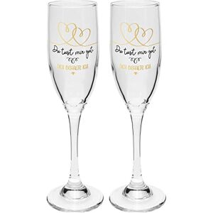 GRUSS & CO Champagne Glass Set Du tust mir Gut: Two Glasses GRUSS & CO Champagne Glass Set Du tust mir Gut: Two Glasses