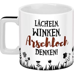Sheepworld 46529 Wortheld-Tasse mit Spruch, Lächeln Winken, Porzellan Cup, Porcelain Sheepworld 46529 Wortheld-Tasse mit Spruch, Lächeln Winken, Porzellan Cup, Porcelain