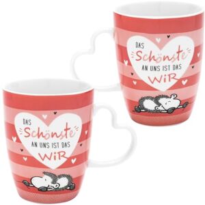 Sheepworld 73788 Mug Set with The Most Beautiful Design Gift Set with 2 Mugs with Heart Handles, Porcelain, 36 cl, in Gift Box Sheepworld 73788 Mug Set with The Most Beautiful Design Gift Set with 2 Mugs with Heart Handles, Porcelain, 36 cl, in Gift Box