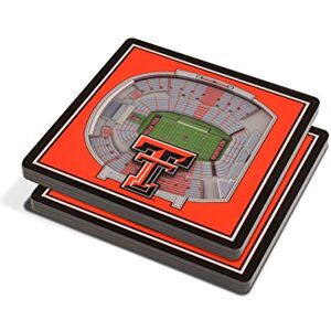 YouTheFan NCAA Texas Tech Red Raiders 3D StadiumView Coasters Jones AT&T Stadium 4" x 4 YouTheFan NCAA Texas Tech Red Raiders 3D StadiumView Coasters Jones AT&T Stadium 4" x 4