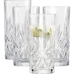 Schott Zwiesel Highball Glasses Show (Set of 4), Graceful Drinking Glass for Long Drinks with Relief, Dishwasher-Safe Crystal Glasses (Art. no. 121878) Schott Zwiesel Highball Glasses Show (Set of 4), Graceful Drinking Glass for Long Drinks with Relief, Dishwasher-Safe Crystal Glasses (Art. no. 121878)