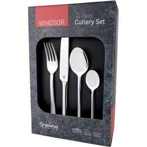 Grunwerg Windsor Carded 44-Piece Boxed Mirror Cutlery Set 44BXWDR, 18/0 Stainless Steel, Silver Grunwerg Windsor Carded 44-Piece Boxed Mirror Cutlery Set 44BXWDR, 18/0 Stainless Steel, Silver