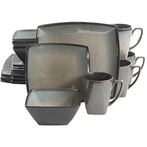 Gibson Elite Tequesta Square Reactive Glaze Stoneware Dinnerware Set - Dinnerware Set Gibson Elite Tequesta Square Reactive Glaze Stoneware Dinnerware Set - Dinnerware Set