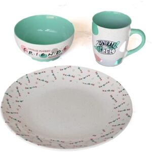 Pyramid Friends 3-Piece Tableware Set (Simply Friends Design) 11oz Coffee Mug, Plate and Bowl in Presentation Gift Box Official Merchandise Pyramid Friends 3-Piece Tableware Set (Simply Friends Design) 11oz Coffee Mug, Plate and Bowl in Presentation Gift Box Official Merchandise