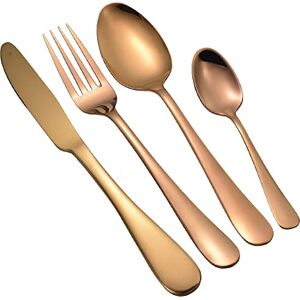 1ABOVE 16 Pieces Cutlery Set for 4 People, Stainless Steel Flatware Set with Spoon, Knives and Fork. Dishwasher Safe, Easy Clean, Mirror Polished (Copper) 1ABOVE 16 Pieces Cutlery Set for 4 People, Stainless Steel Flatware Set with Spoon, Knives and Fork. Dishwasher Safe, Easy Clean, Mirror Polished (Copper)