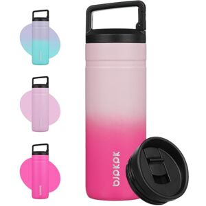 BJPKPK Insulated Water Bottle with 2 Lids,600ml Double Wall Stainless Steel Vacuum Tumbler Travel Coffee Mug,Wide Mouth Thermal Cup,Cherry Blossom BJPKPK Insulated Water Bottle with 2 Lids,600ml Double Wall Stainless Steel Vacuum Tumbler Travel Coffee Mug,Wide Mouth Thermal Cup,Cherry Blossom