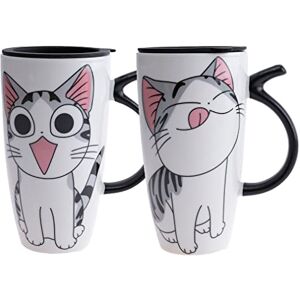 lachineuse Duo Giant Happy and Lucky Cat Mugs – Kawaii Cat Design lachineuse Duo Giant Happy and Lucky Cat Mugs – Kawaii Cat Design