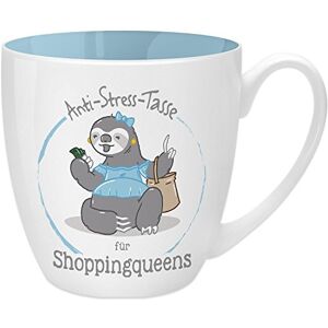 GRUSS & CO 45521 Anti-Stress Mug for Shopping Queen 45 cl Gift New Bone China 9.5 cm Blue GRUSS & CO 45521 Anti-Stress Mug for Shopping Queen 45 cl Gift New Bone China 9.5 cm Blue