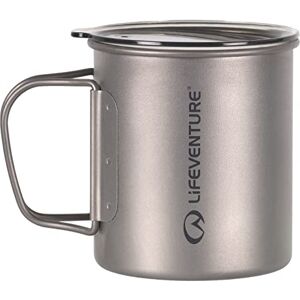 Lifeventure Superlight Titanium Insulated Double Wall Mug with Lid and Folding Handle – Ideal for Camping Or Travel, Silver Lifeventure Superlight Titanium Insulated Double Wall Mug with Lid and Folding Handle – Ideal for Camping Or Travel, Silver