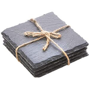 Urban Living Model: Coaster Set - Slate Square 10cm - coasters for drinks Urban Living Model: Coaster Set - Slate Square 10cm - coasters for drinks
