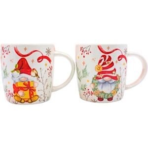 Dekohelden24 Set of 2 Coffee Mugs, Mulled Wine Cups, Porcelain Drinking Cups, Size: L/W/H Approx. 13 x 8 x 10 cm, Capacity 360 ml per Cup, Colourful Gnome 10.5 cm Dekohelden24 Set of 2 Coffee Mugs, Mulled Wine Cups, Porcelain Drinking Cups, Size: L/W/H Approx. 13 x 8 x 10 cm, Capacity 360 ml per Cup, Colourful Gnome 10.5 cm