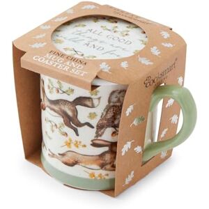 Cooksmart Forest Fable Tankard Mug & Coaster Set British Designed New Bone China Mugs Woodland-Inspired Coffee & Tea Set Rustic Farmhouse Drinkware Dishwasher Safe Mug & Wipe Clean Coaster Cooksmart Forest Fable Tankard Mug & Coaster Set British Designed New Bone China Mugs Woodland-Inspired Coffee & Tea Set Rustic Farmhouse Drinkware Dishwasher Safe Mug & Wipe Clean Coaster