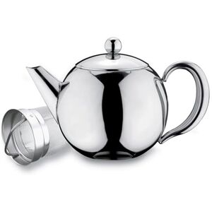 Café Olé Cafe Ole by Grunwerg RTD-12 Rondeo 18/10 Stainless Steel Double Wall Teapot with Infuser, 1.2 litres, Stainlesssteel, Silver Café Olé Cafe Ole by Grunwerg RTD-12 Rondeo 18/10 Stainless Steel Double Wall Teapot with Infuser, 1.2 litres, Stainlesssteel, Silver