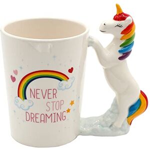 Dekohelden24 Ceramic Coffee Mug with Rainbow Design Height Approx. 11 x 8 cm Capacity 400 ml Dekohelden24 Ceramic Coffee Mug with Rainbow Design Height Approx. 11 x 8 cm Capacity 400 ml