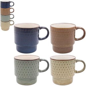 L & P Home & Gifts Lesser & PAVEY Elements Reactive Glaze Stacking Mug Set of 4 for Home & Kitchen Stylish Ceramic Mugs for Tea & Coffee Lovely Cup Set for Mens Gifts & Birthday Gifts for Women L & P Home & Gifts Lesser & PAVEY Elements Reactive Glaze Stacking Mug Set of 4 for Home & Kitchen Stylish Ceramic Mugs for Tea & Coffee Lovely Cup Set for Mens Gifts & Birthday Gifts for Women