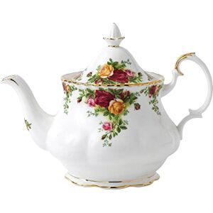 Royal Albert Old Country Roses Teapot Gift Vintage Fine Bone China Pot Large Size Floral Pattern, 1.25 Litres Royal Albert Old Country Roses Teapot Gift Vintage Fine Bone China Pot Large Size Floral Pattern, 1.25 Litres